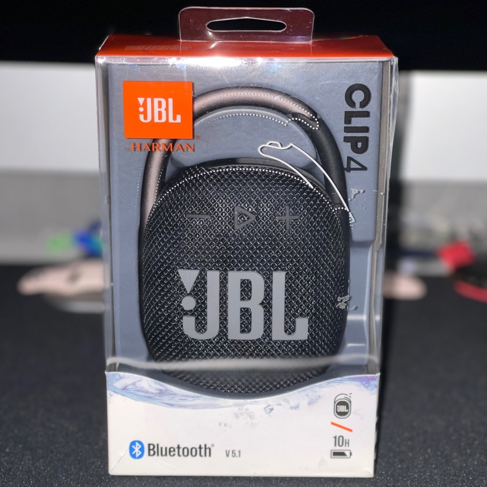 JBL Clip 4 Portable Bluetooth Waterproof Speaker - Black